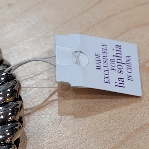 Lia Sohia Braided Design Stretch Bangle Bracelet - Picture 7 of 11